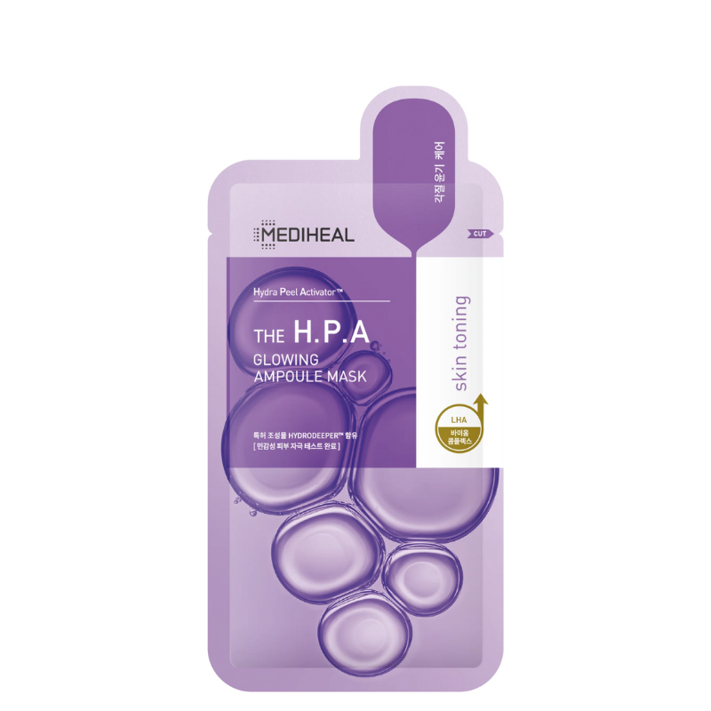 Best Korean Skincare SHEET MASK The H.P.A Glowing Ampoule Mask Set (10 masks) MEDIHEAL