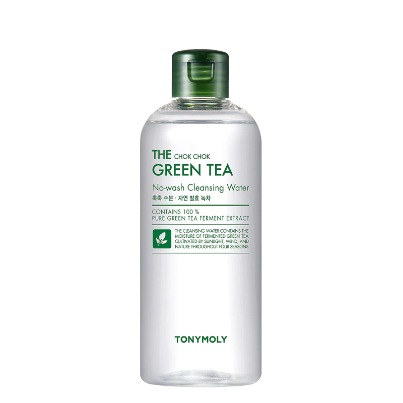 Best Korean Skincare CLEANSING WATER The Chok Chok Green Tea Cleansing Water TONYMOLY