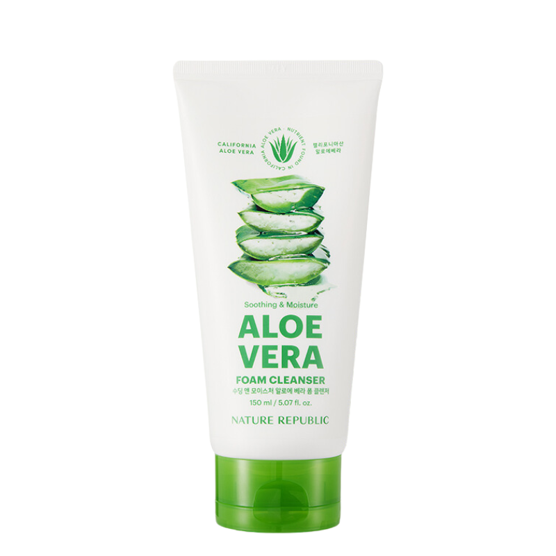 Soothing & Moisture Aloe Vera Foam Cleanser – Best Korean Skincare