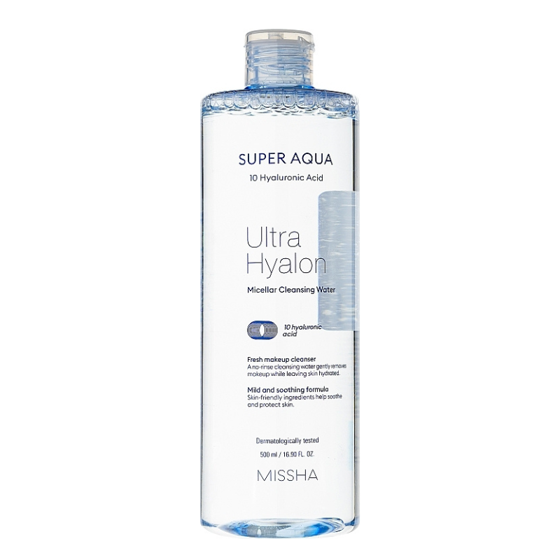 Best Korean Skincare CLEANSING WATER Super Aqua Ultra Hyalon Micellar Cleansing Water MISSHA