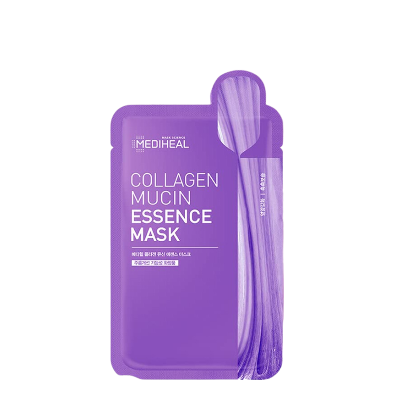 Best Korean Skincare SHEET MASK Collagen Mucin Essence Mask Set (15 masks) MEDIHEAL