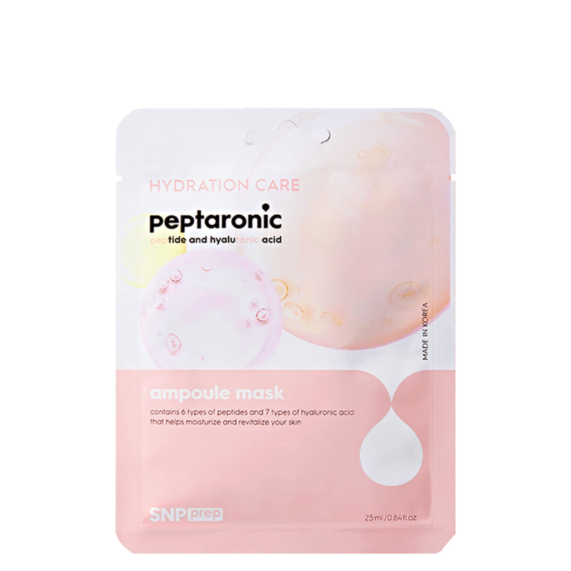 Best Korean Skincare SHEET MASK Prep Peptaronic Ampoule Mask (10 masks) SNP