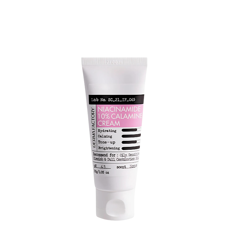 Best Korean Skincare TONE-UP CREAM Niacinamide 10% Calamine Cream DERMA FACTORY