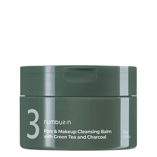 Best Korean Skincare CLEANSING BALM No.3 Pore & Makeup Cleansing Balm with Green Tea and Charcoal numbuzin