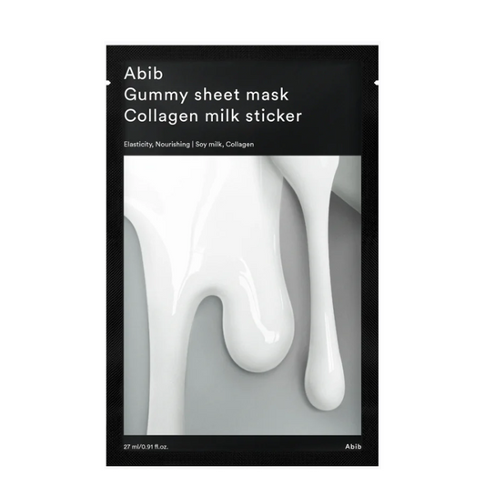 Gummy Sheet Mask Collagen Milk Sticker Set (10 masks)