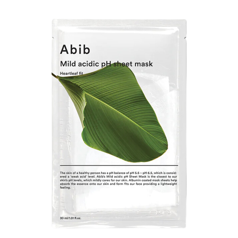 Best Korean Skincare SHEET MASK Mild Acidic pH Sheet Mask Heartleaf Fit Abib