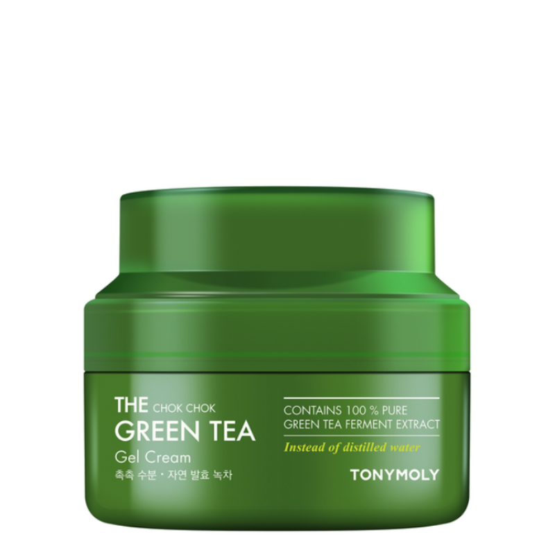 Best Korean Skincare CREAM The Chok Chok Green Tea Gel Cream TONYMOLY