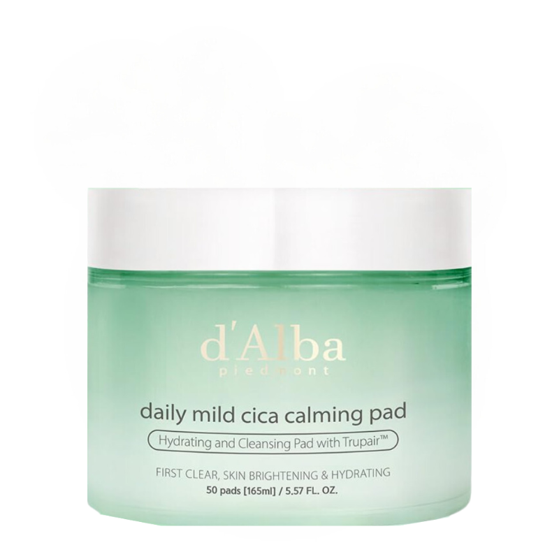 Best Korean Skincare TONER PAD Daily Mild Cica Calming Pad (50 pads) d'Alba