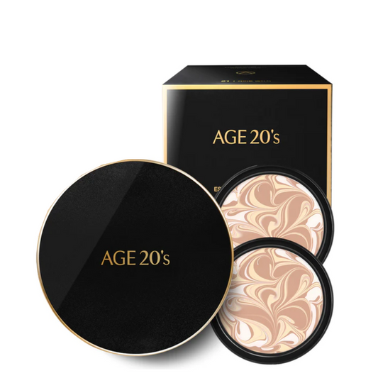 Best Korean Skincare CUSHION Signature Essence Cover Pact Intense Cover SPF 50+ PA++++ with 2 Refills AGE20's