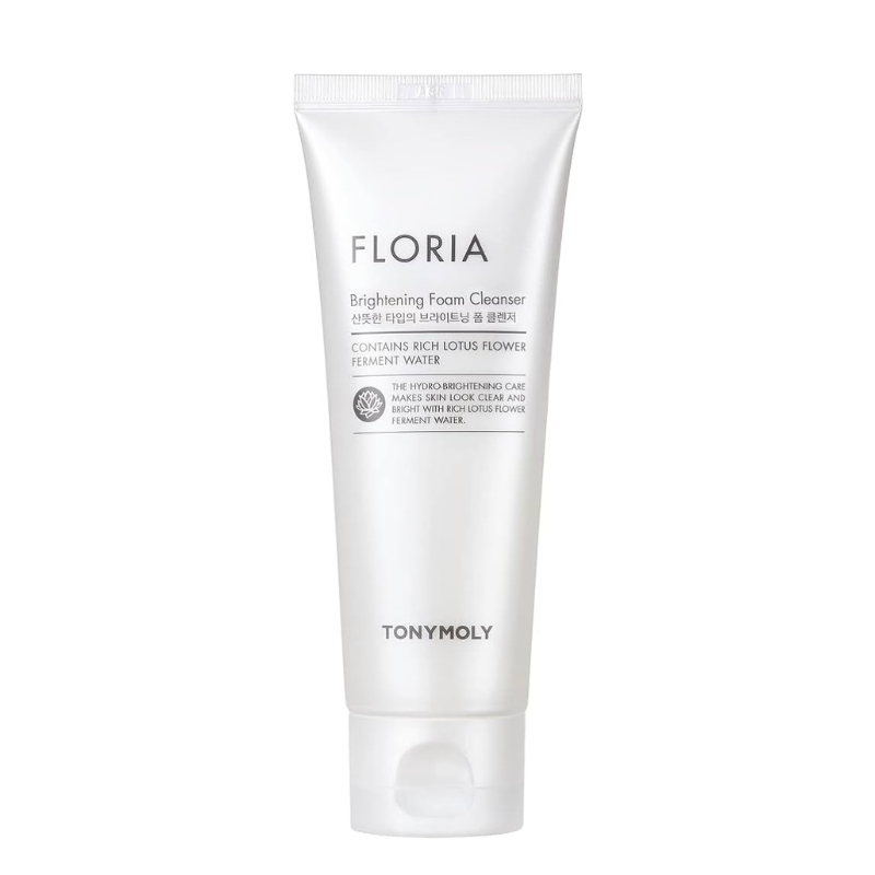 Best Korean Skincare CLEANSING FOAM Floria Brightening Foam Cleanser TONYMOLY