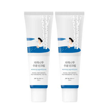 Best Korean Skincare SUN CREAM Birch Moisturizing Sunscreen SPF 50+ PA++++ ROUND LAB