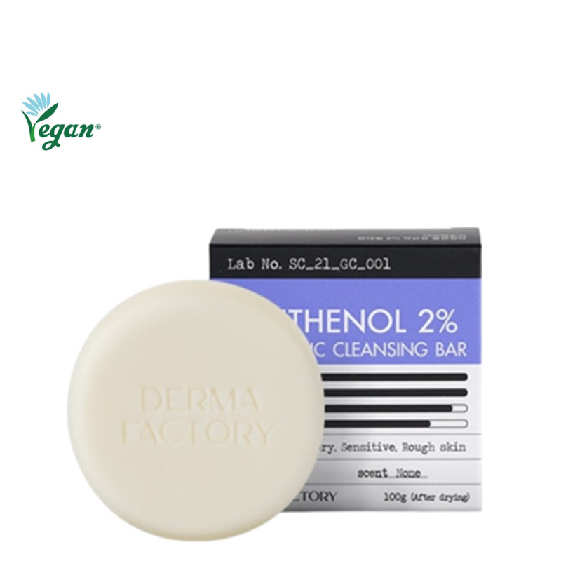Best Korean Skincare CLEANSING BAR Panthenol 2% Mild Acidic Cleansing Bar DERMA FACTORY