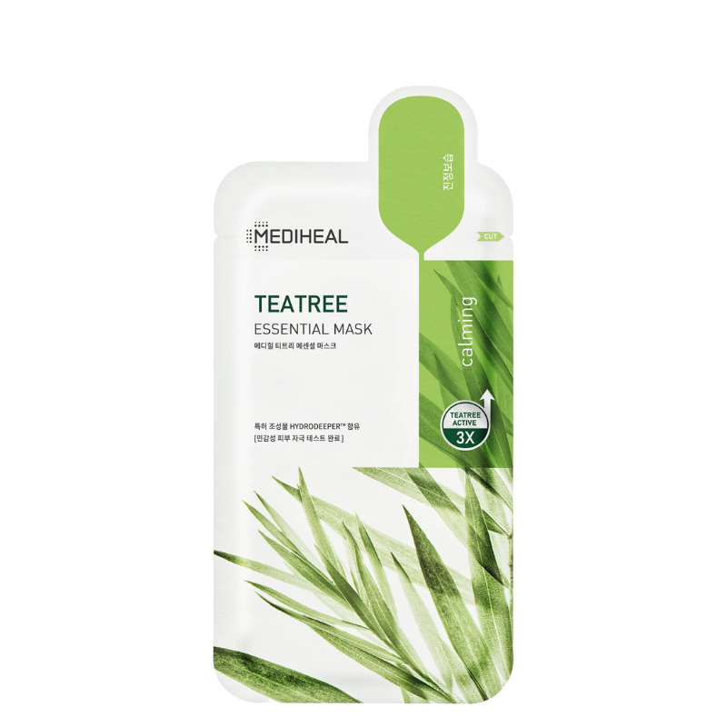 Best Korean Skincare SHEET MASK Tea Tree Essential Mask Set (10 masks) MEDIHEAL