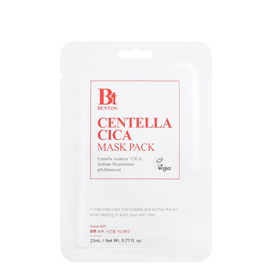 Best Korean Skincare SHEET MASK Centella Cica Mask Pack Set (10 masks) Benton