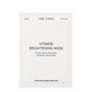 Best Korean Skincare SHEET MASK Vitamin Brightening Mask Set (5 masks) ONE THING