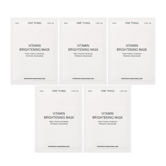 Best Korean Skincare SHEET MASK Vitamin Brightening Mask Set (5 masks) ONE THING