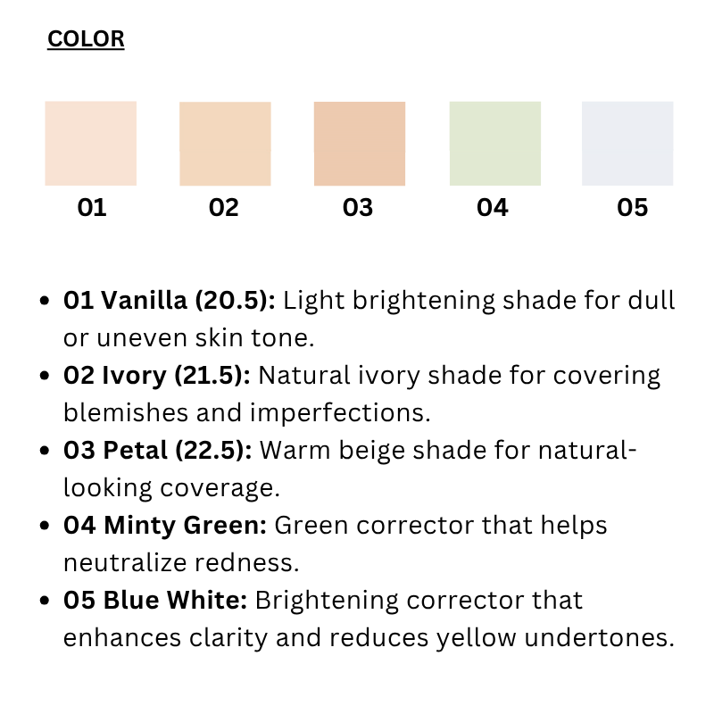 Easy Blending Concealer (5 colors)