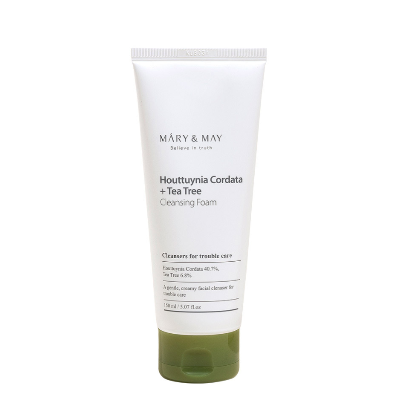 Best Korean Skincare CLEANSING FOAM Houttuynia Cordata + Tea Tree Cleansing Foam MARY&MAY