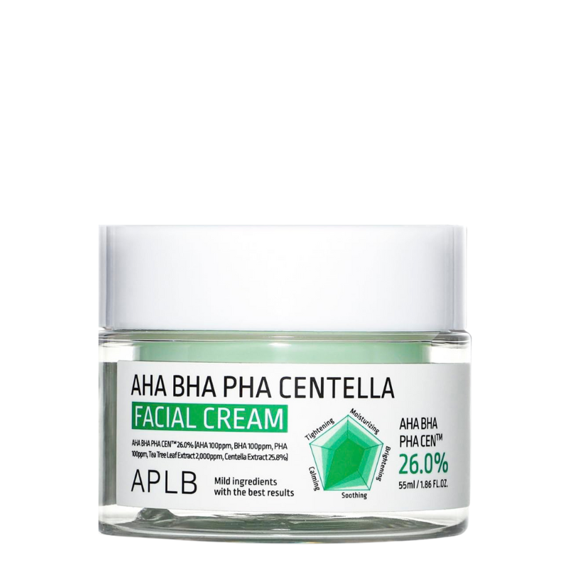 Best Korean Skincare CREAM AHA BHA PHA Centella Facial Cream APLB