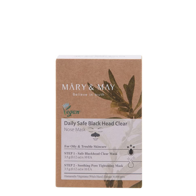 Best Korean Skincare NOSE PACK Daily Safe Black Head Clear Nose Pack Set (10pcs) Exp. 2025.03 MARY&MAY