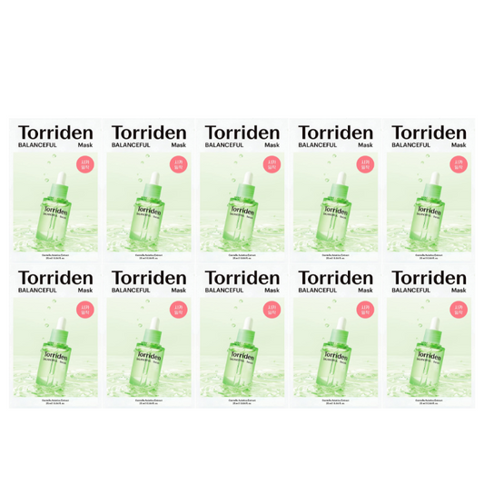 Best Korean Skincare SHEET MASK Balanceful Cica Mask Set (10 masks) Torriden