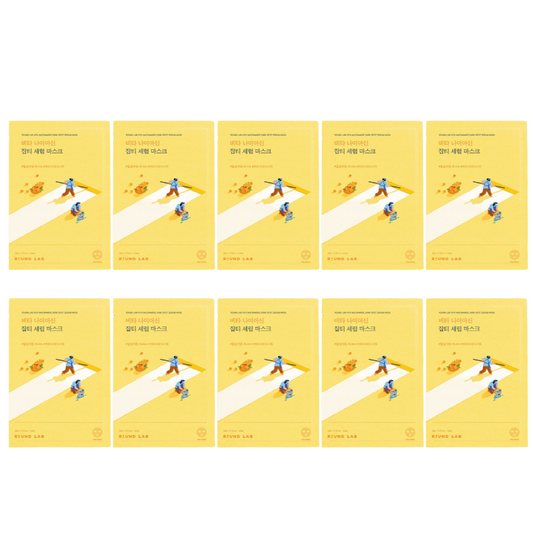Best Korean Skincare SHEET MASK Vita Niacinamide Dark Spot Serum Mask Set (10 masks) ROUND LAB