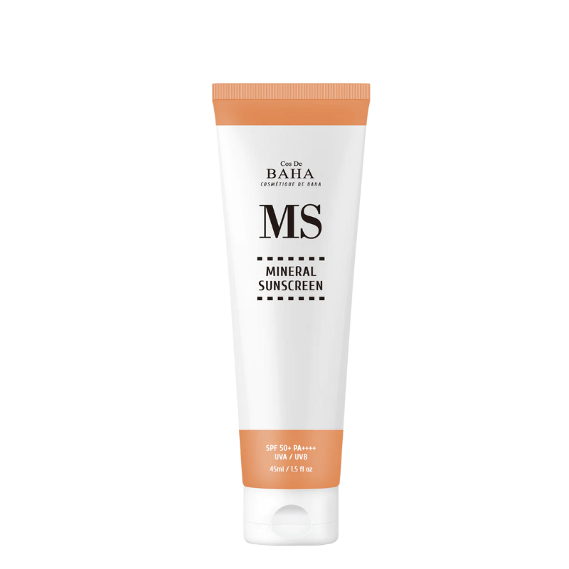 Best Korean Skincare SUN CREAM MS Mineral Sunscreen SPF 50+ PA++++ Cos De BAHA