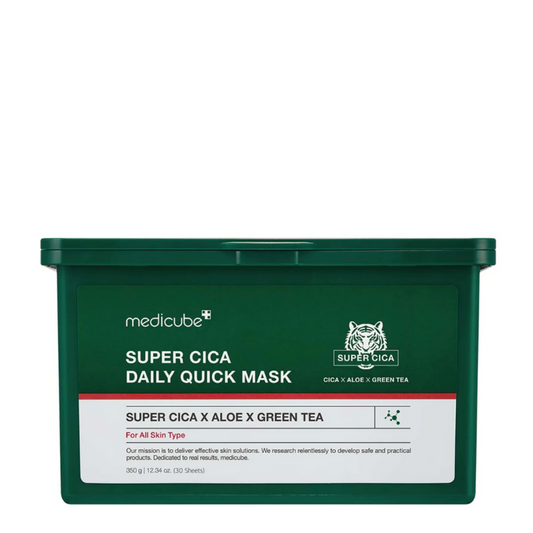 Best Korean Skincare SHEET MASK Super Cica Daily Quick Mask (30 masks) medicube
