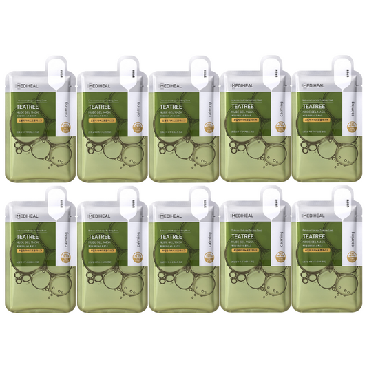 Best Korean Skincare SHEET MASK Teatree Nude Gel Mask Set (10 masks) MEDIHEAL