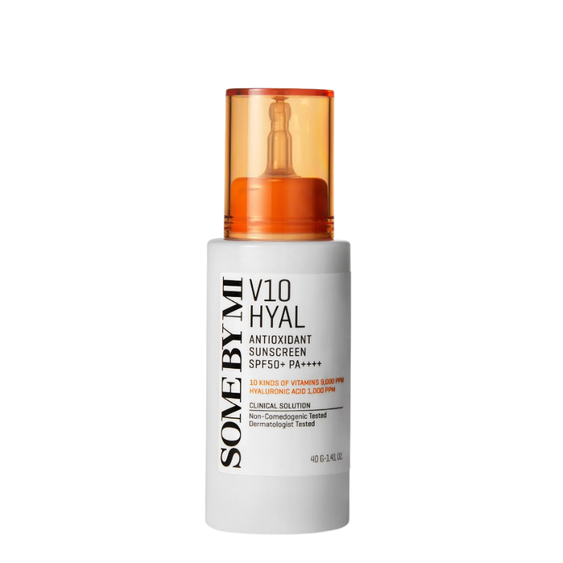 Best Korean Skincare SUN FLUID V10 Hyal Antioxidant Sunscreen SPF50+ PA++++ SOME BY MI