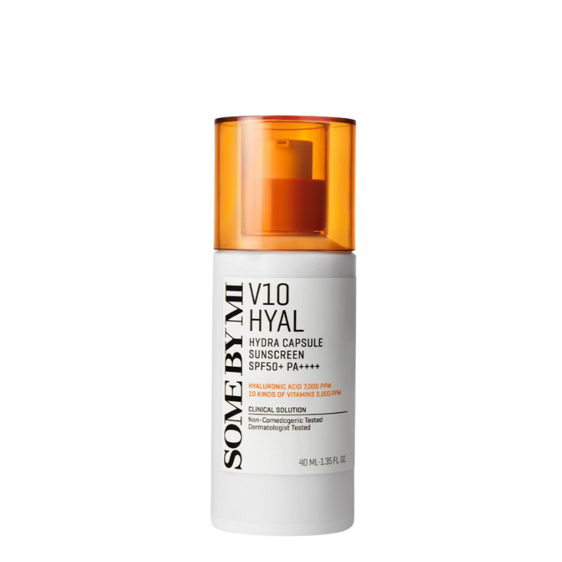 Best Korean Skincare SUN CREAM V10 Hyal Hydra Capsule Sunscreen SPF50+ PA++++ SOME BY MI