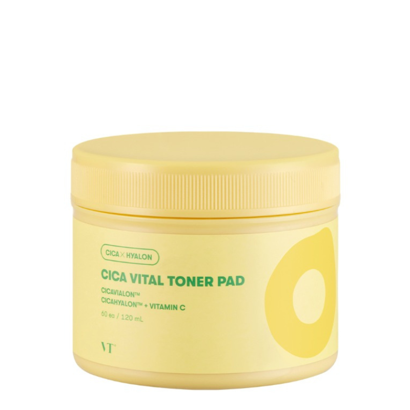 Best Korean Skincare TONER PAD Cica Vital Toner Pad (60 pads) VT COSMETICS