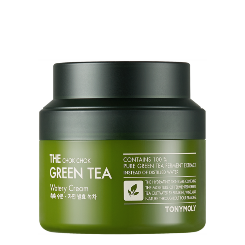 Best Korean Skincare CREAM The Chok Chok Green Tea Watery Cream TONYMOLY