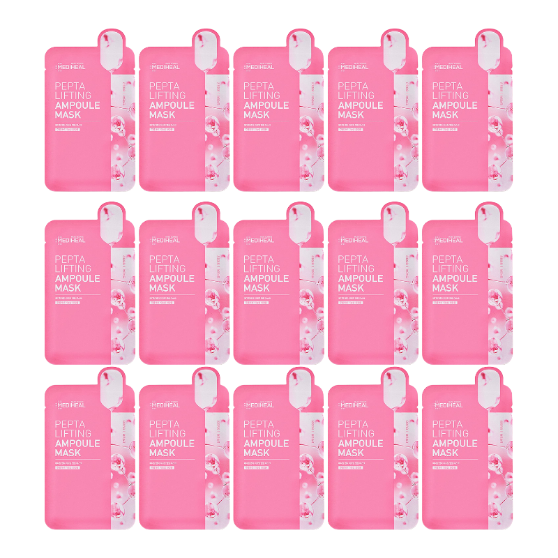 Best Korean Skincare SHEET MASK Pepta Lifting Ampoule Mask Set (15 masks) MEDIHEAL