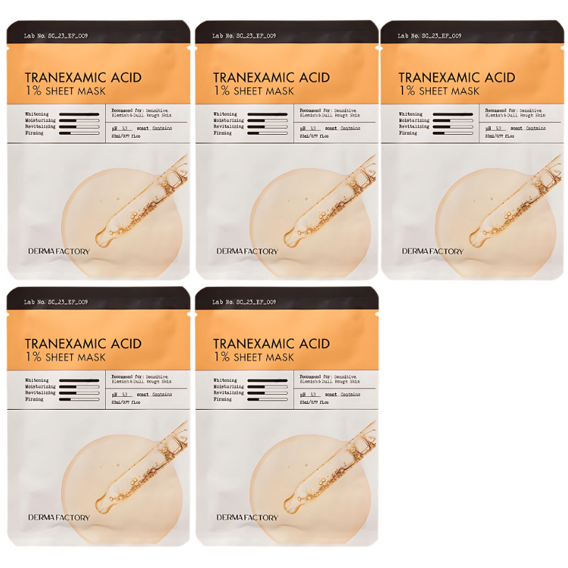 Tranexamic Acid 1% Sheet Mask Set (5 masks)
