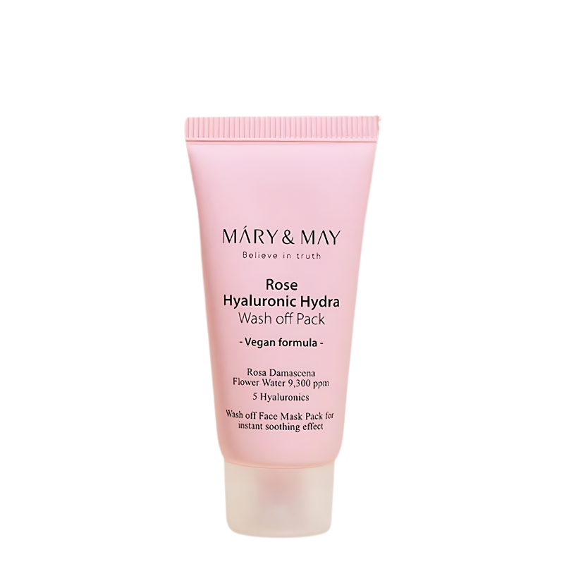 Best Korean Skincare WASH-OFF MASK Rose Hyaluronic Hydra Wash Off Mask Pack MARY&MAY