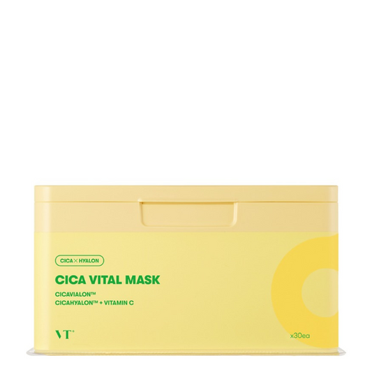 Best Korean Skincare SHEET MASK Cica Vital Mask (30 masks) VT COSMETICS