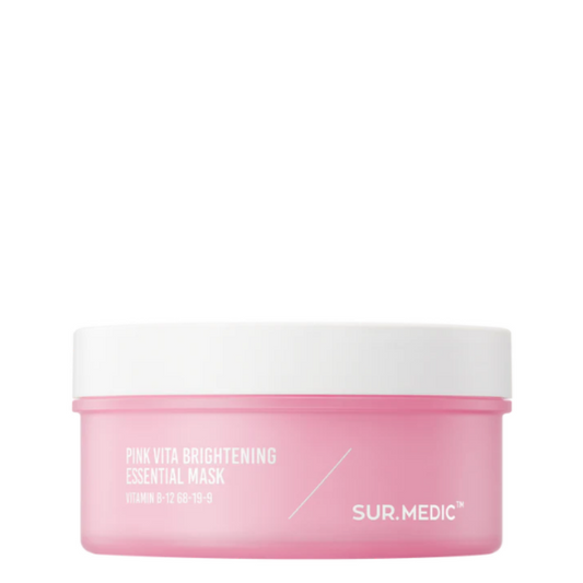 Best Korean Skincare SHEET MASK Pink Vita Brightening Essential Mask (60 pads) Expiraton date: December 2023 SUR.MEDIC+