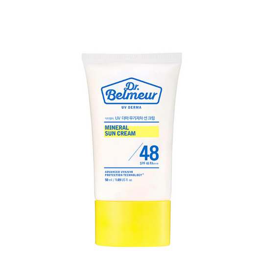 Best Korean Skincare SUN CREAM UV Derma Mineral Sun Cream SPF 48 PA+++ Dr. Belmeur