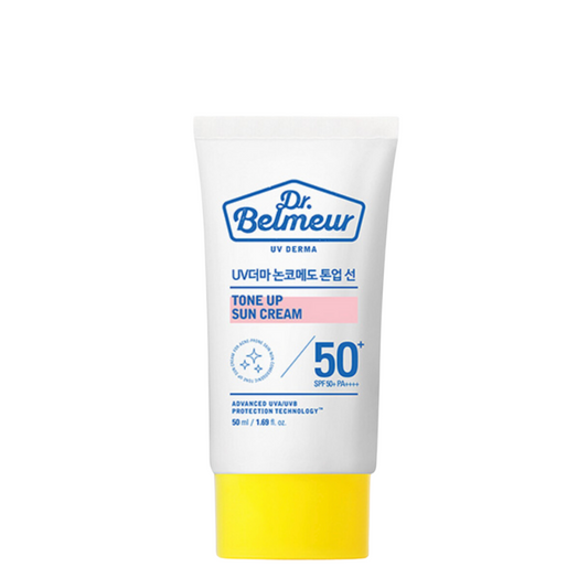 Best Korean Skincare SUN CREAM UV Derma Tone Up Sun Cream SPF 50+ PA++++ Dr. Belmeur