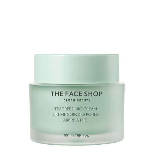 Best Korean Skincare CREAM Tea Tree Pore Cream THE FACE SHOP