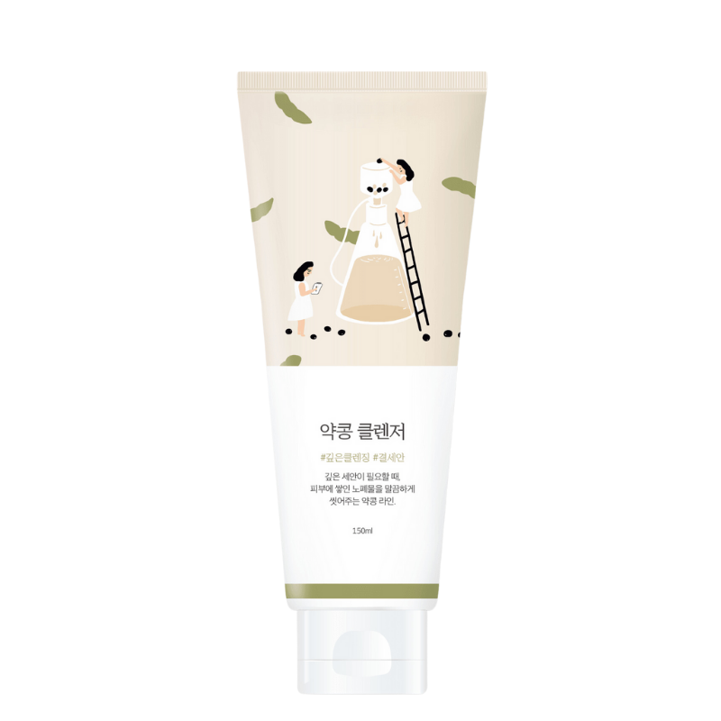 Best Korean Skincare CLEANSING FOAM Soybean Nourishing Cleanser ROUND LAB