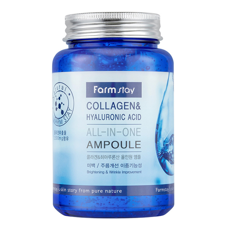 Best Korean Skincare AMPOULE Collagen & Hyaluronic Acid All-In-One Ampoule Farm Stay