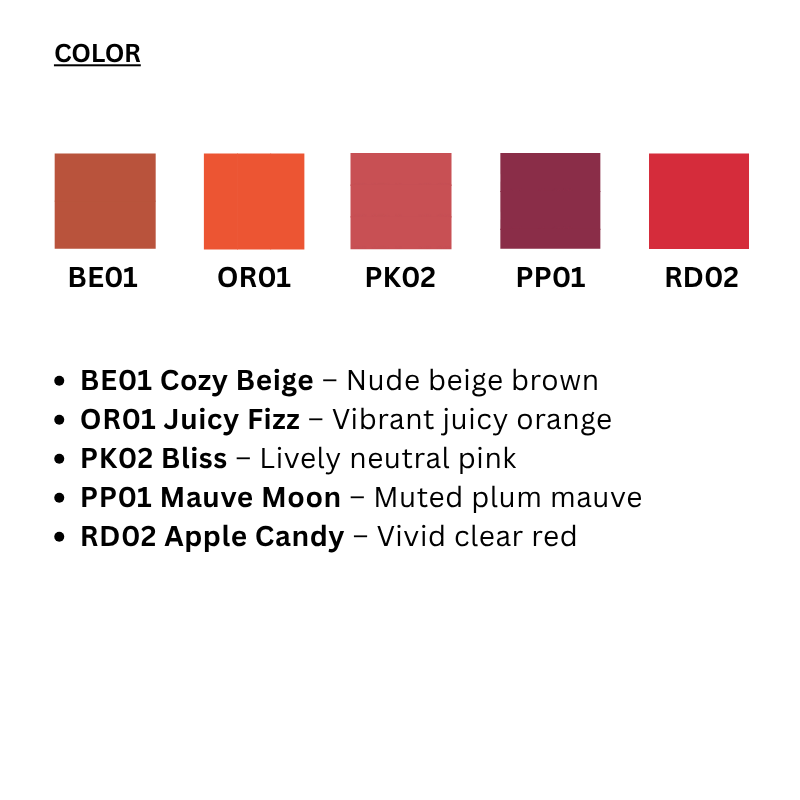Glow Veil Lipstick (5 colors)