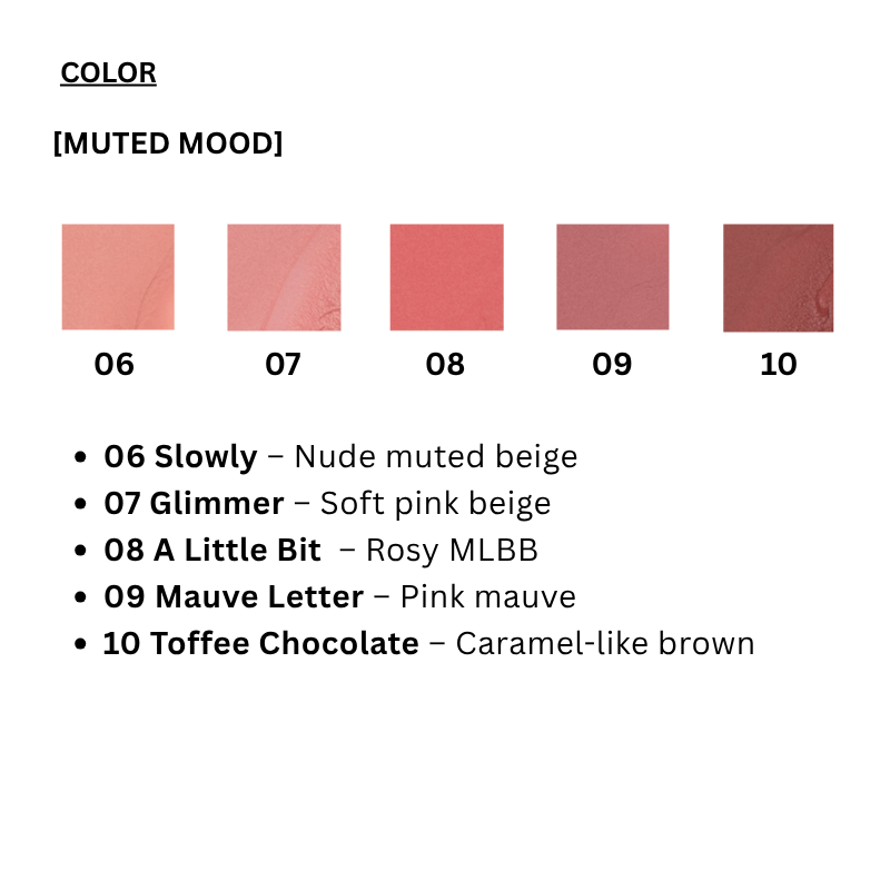 Romantic Blush Lip & Cheek [Muted Mood 06-10] (5 colors)