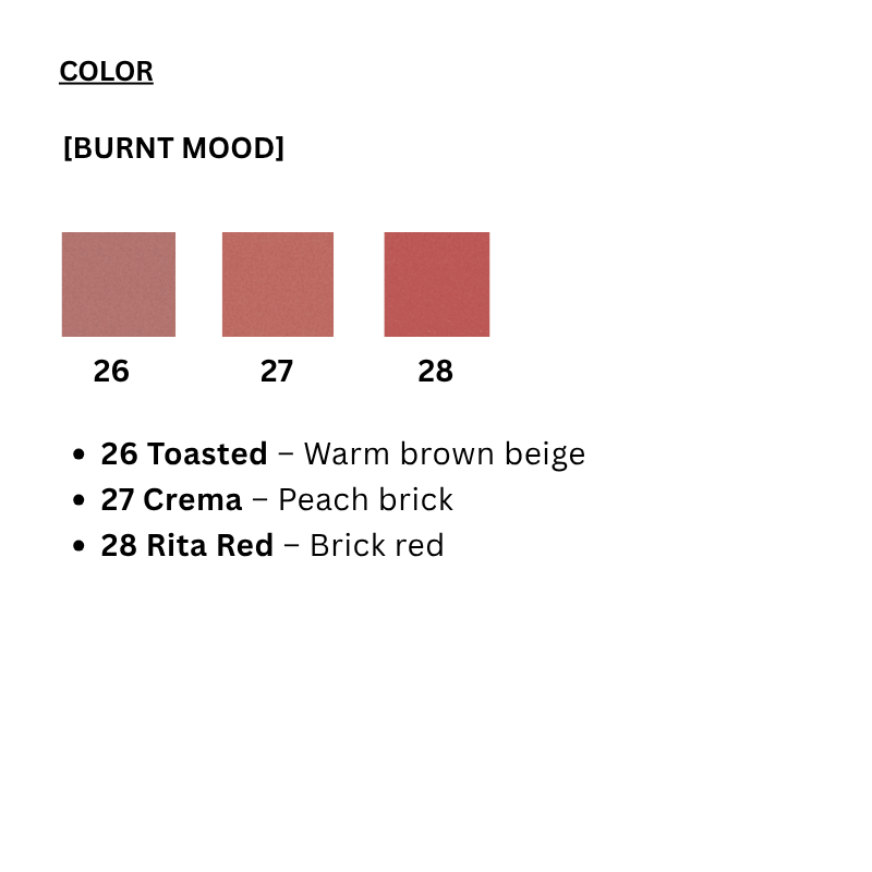 Romantic Blush Lip & Cheek [Burnt Mood 26-28] (3 colors)