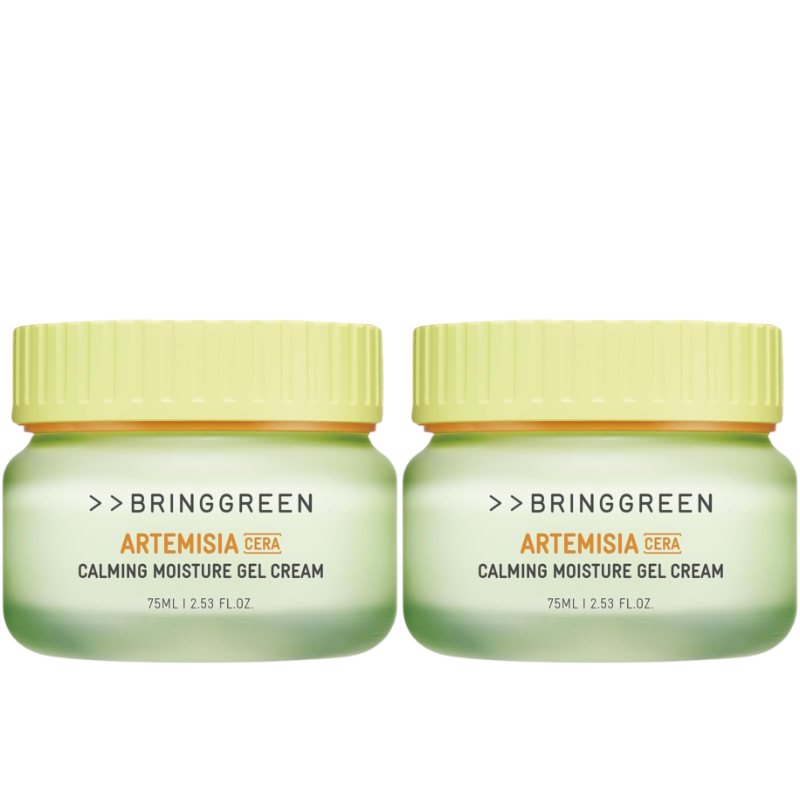 Best Korean Skincare CREAM Artemisia Cera Calming Moisture Gel Cream Value Set (75ml x 2) BRING GREEN