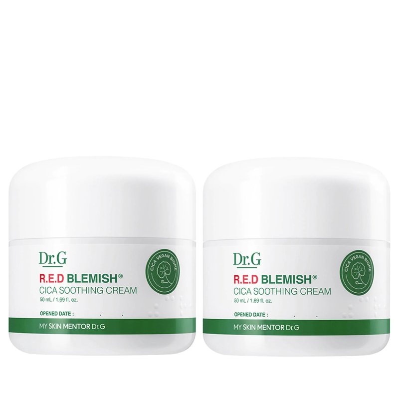 Best Korean Skincare CREAM R.E.D Blemish Cica Soothing Cream Valuet Set (2 pack) Dr.G