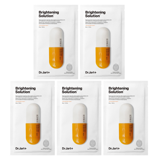 Best Korean Skincare SHEET MASK Dermask Micro Jet Brightening Solution Set ( 5 masks) Dr.Jart+