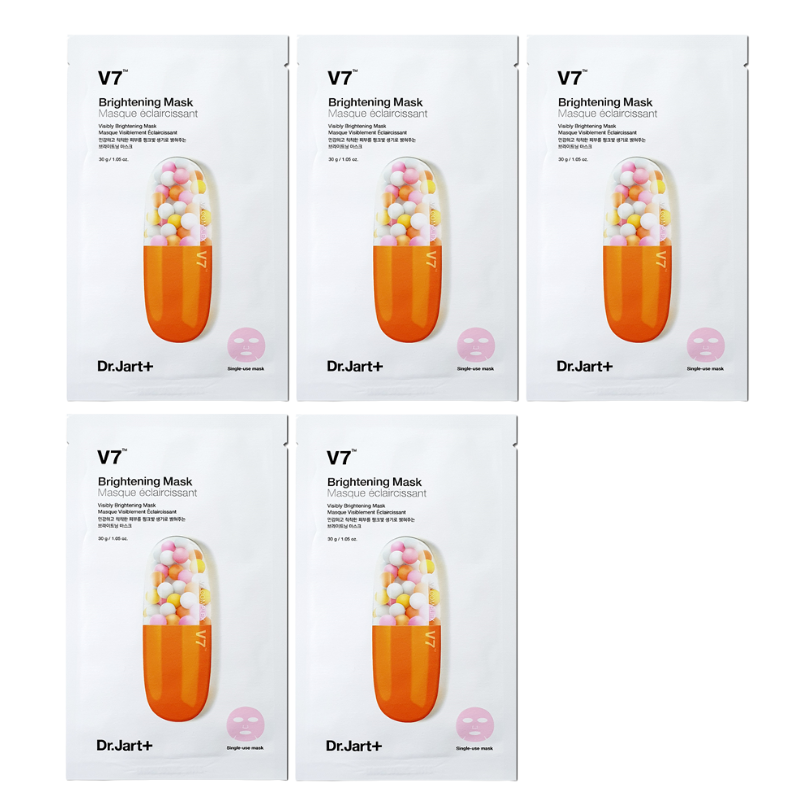 Best Korean Skincare SHEET MASK V7 Brightening Mask Set (5 masks) Dr.Jart+